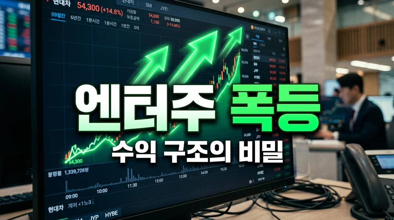 SM JYP YG 엔터주 동반 상승! 음원 수익 구조 분석 후 무릎을 탁 친 이유