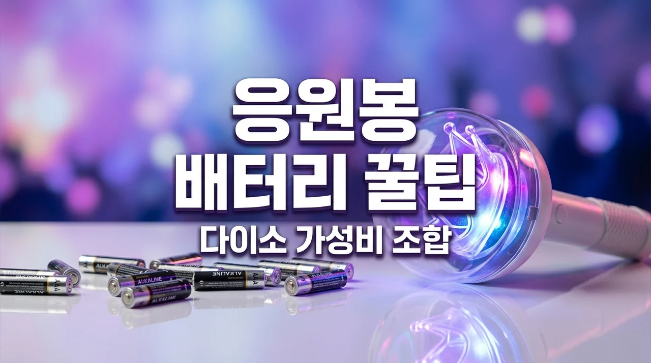 응원봉 건전지, 비싼 게 답일까? 다이소 AAA 배터리로 3시간 버틴 찐 후기
