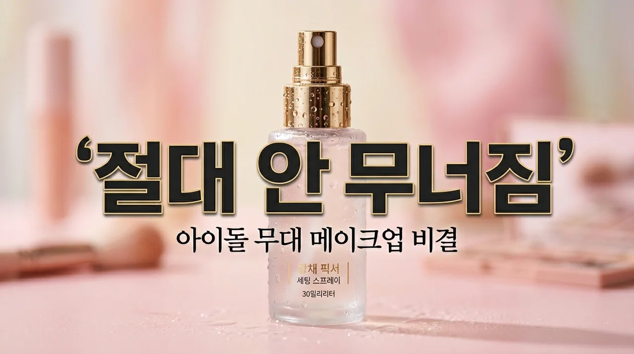 야외 무대 땀 범벅에도 멀쩡했던 아이돌 메이크업 픽서+파우더 조합, 5년 차 실무자가 알려주는 찐 비결