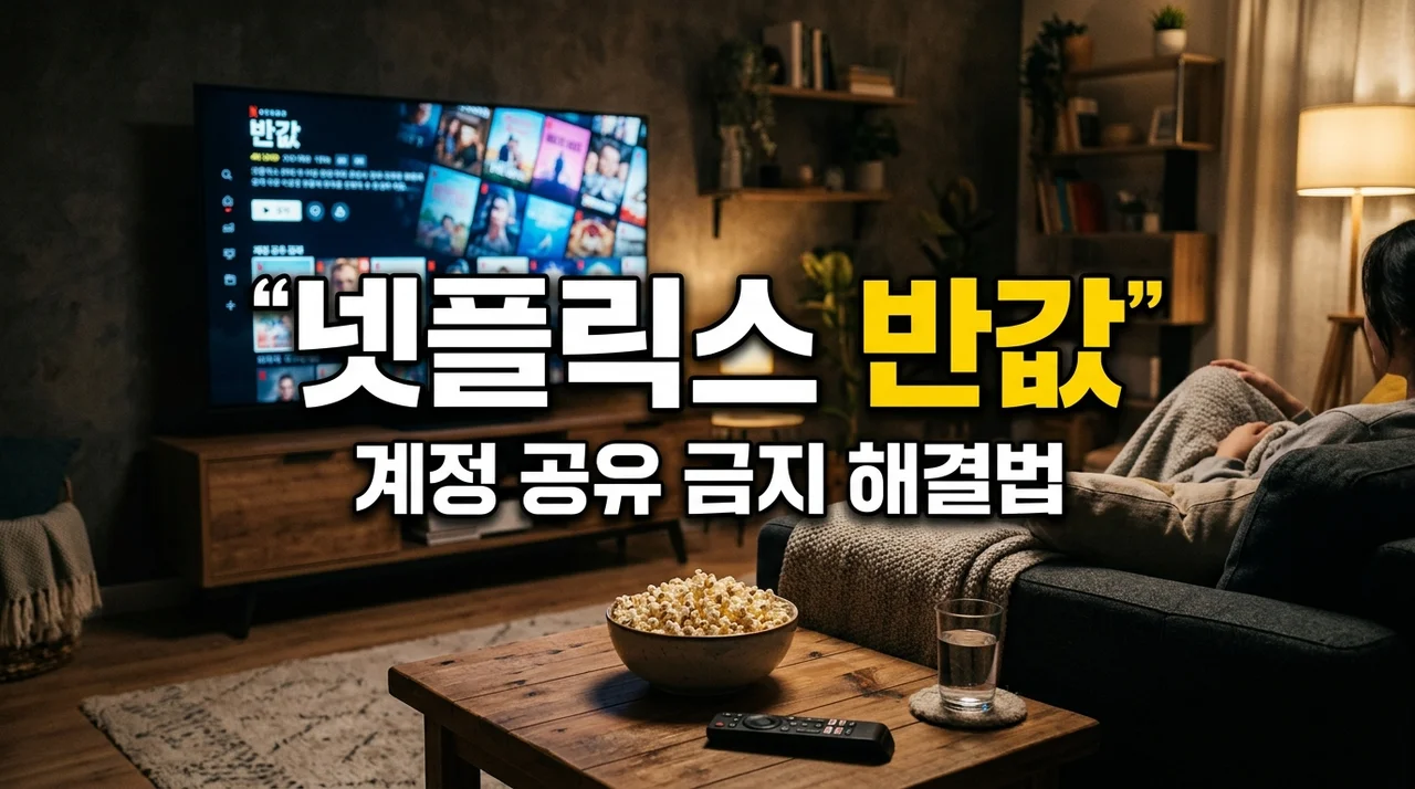넷플릭스 계정 공유 금지로 멘붕 왔다가 정착한 '가장 현실적인' 반값 구독법