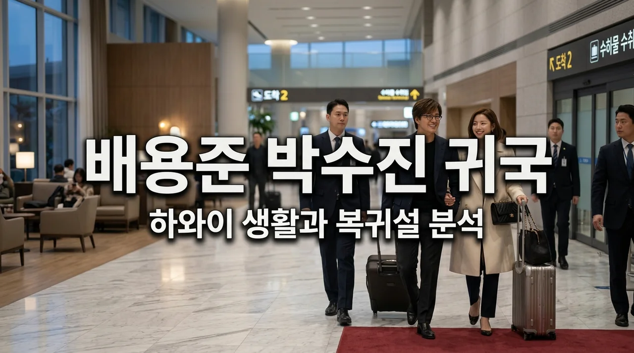 [리얼근황] 배용준 박수진 귀국 사유와 하와이 생활 정리, 6년 만의 복귀 가능할까?
