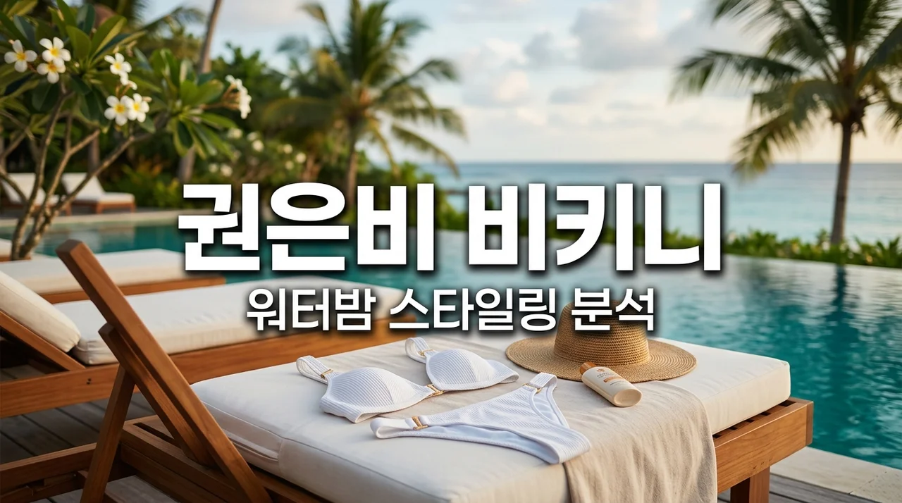 [리얼후기] 권은비 발리 화이트 비키니 분석, 올여름 워터밤 여신 스타일링 비결은?