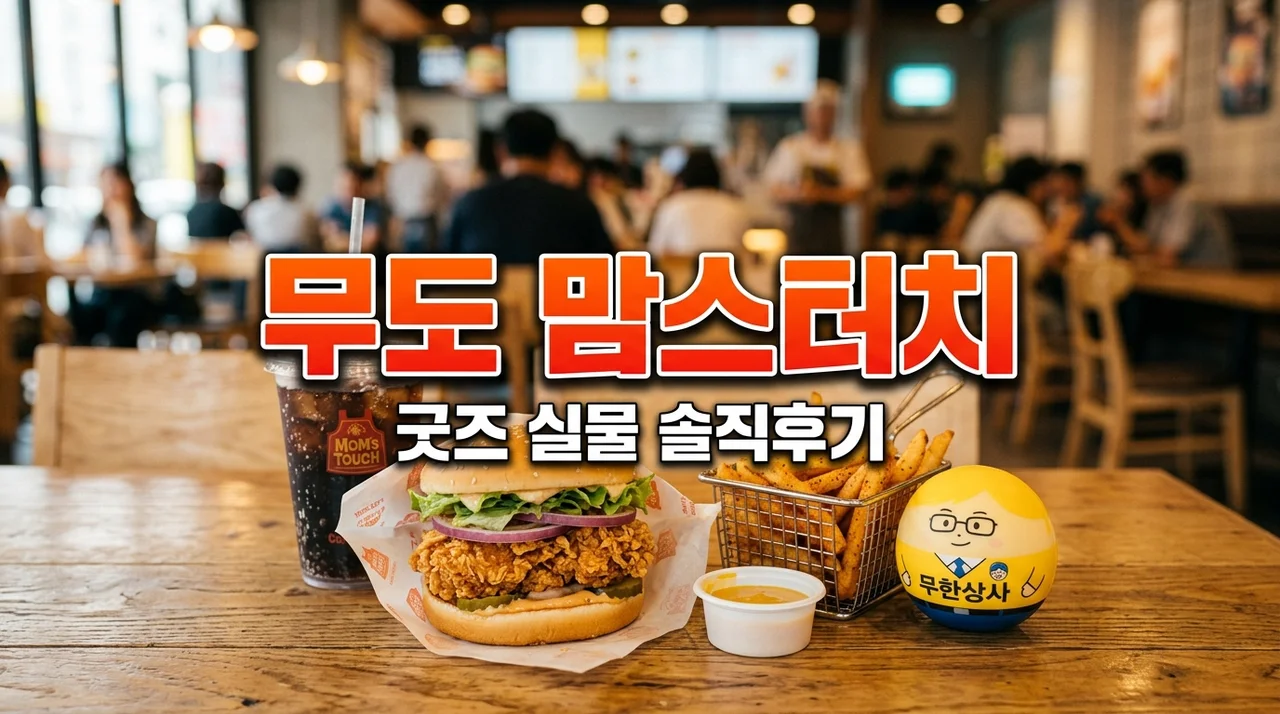 맘스터치 무한도전 무한상사 콜라보 세트 가격 및 굿즈 실물 후기: 스퀴즈볼의 반전