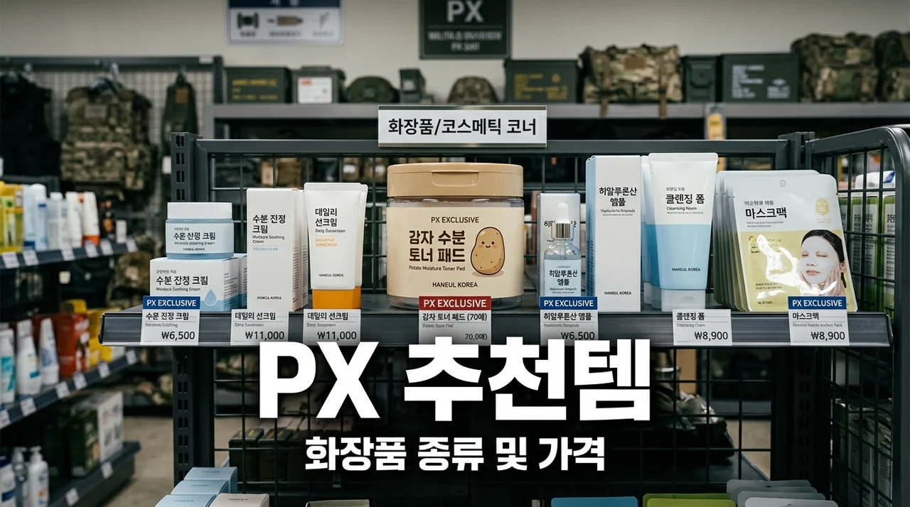 예비군 PX 추천템 리스트 스킨푸드 포테이토 화장품 종류 가격 쟁여온 후기