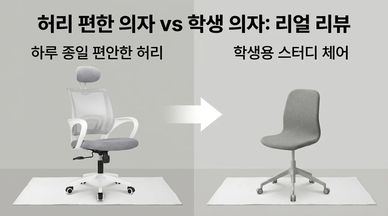 하루 종일 앉아도 허리 편한 사무용 의자 공부방 학생 의자로 바꾼 후기