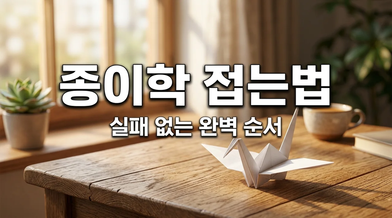 종이학 접는법, 수십 번 찢어먹고 발견한 '예쁜 각' 살리는 한 끗 차이