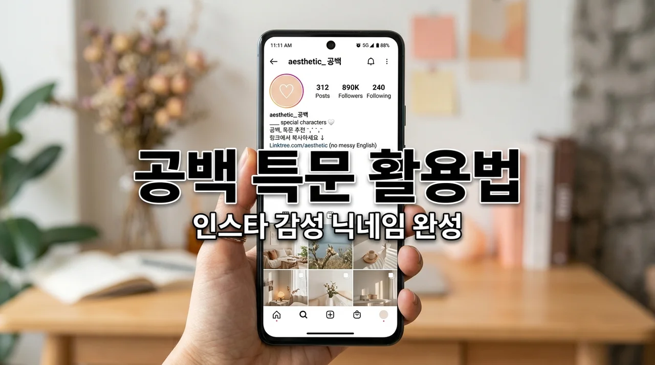 공백 특문 복사 하나로 인스타 닉네임 감성 200% 살려본 후기