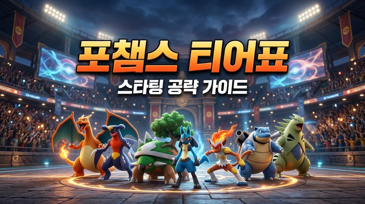 포켓몬 챔피언스 티어표, 무과금도 랭커 찍고 뼈저리게 느낀 스타팅 추천