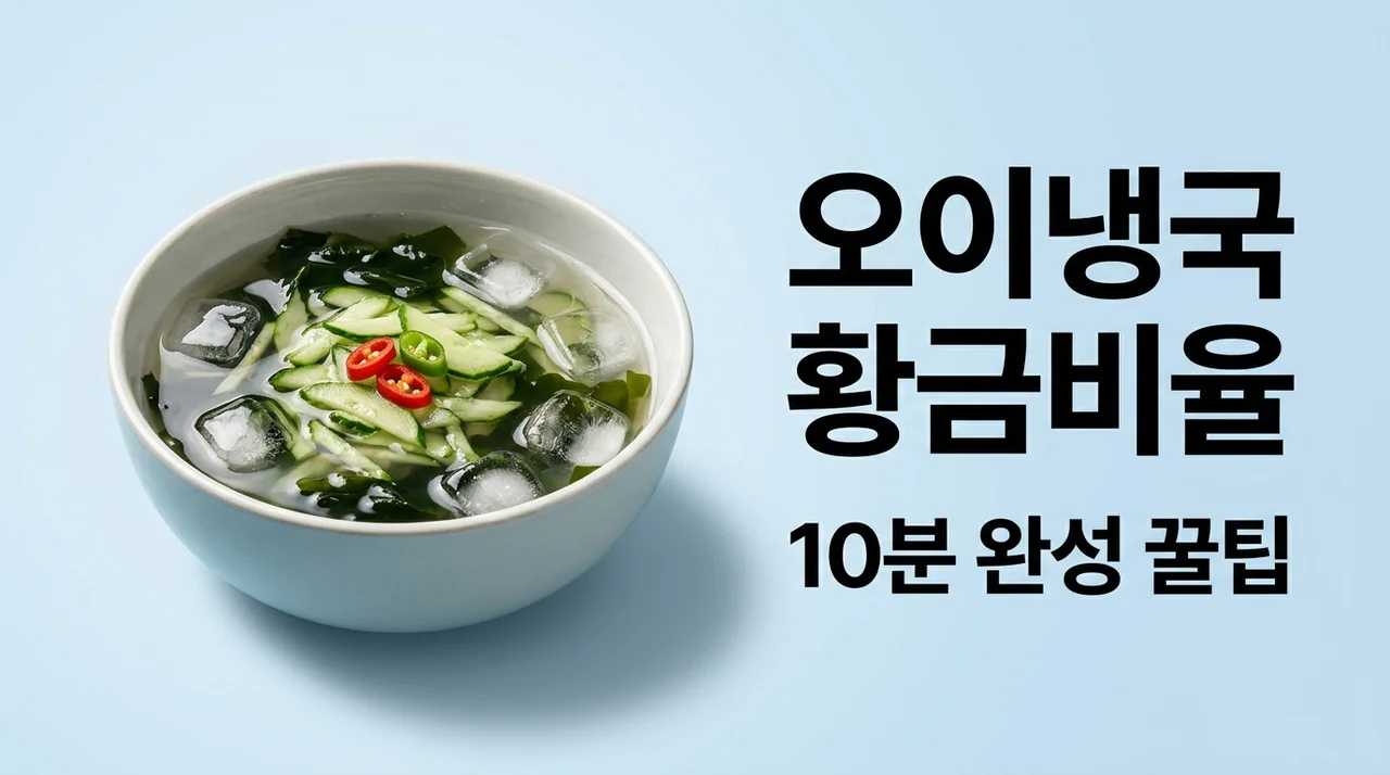 오이냉국 레시피 황금비율! 냉면육수 없이 만드는 백종원 미역냉국