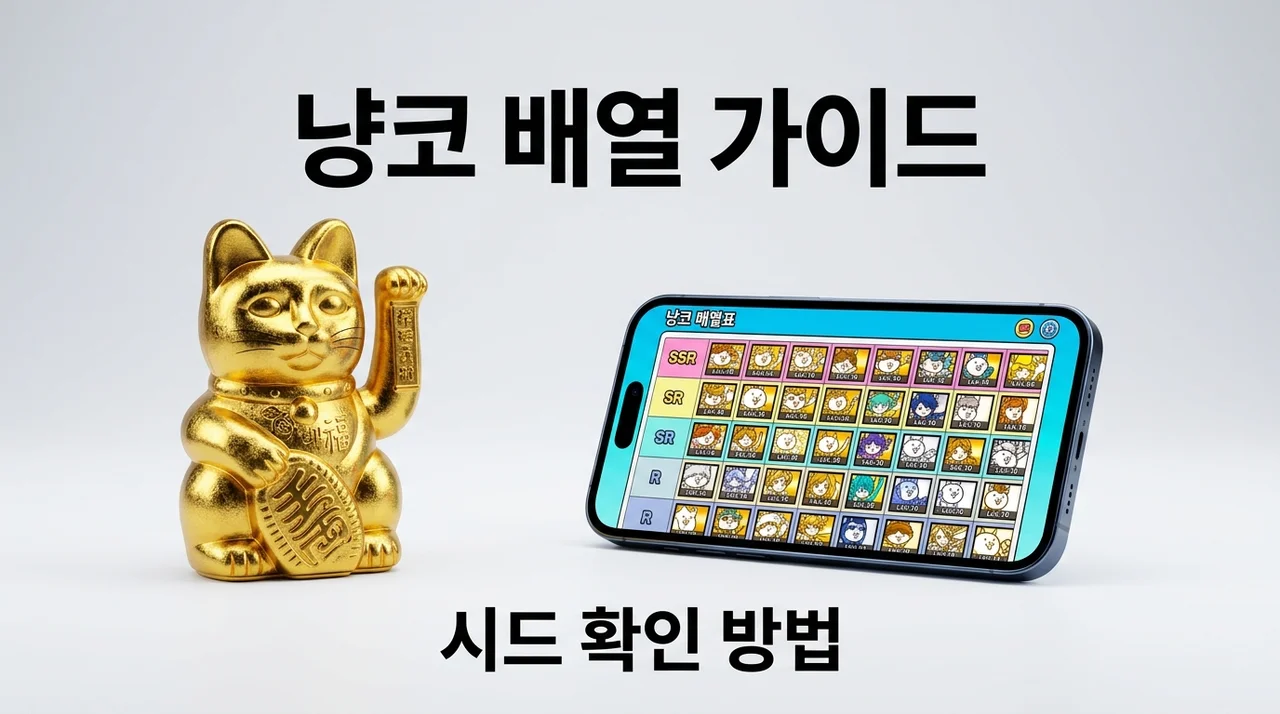 냥코 배열 사이트 보는법: 시드 확인 및 울슈레 획득 공략 가이드