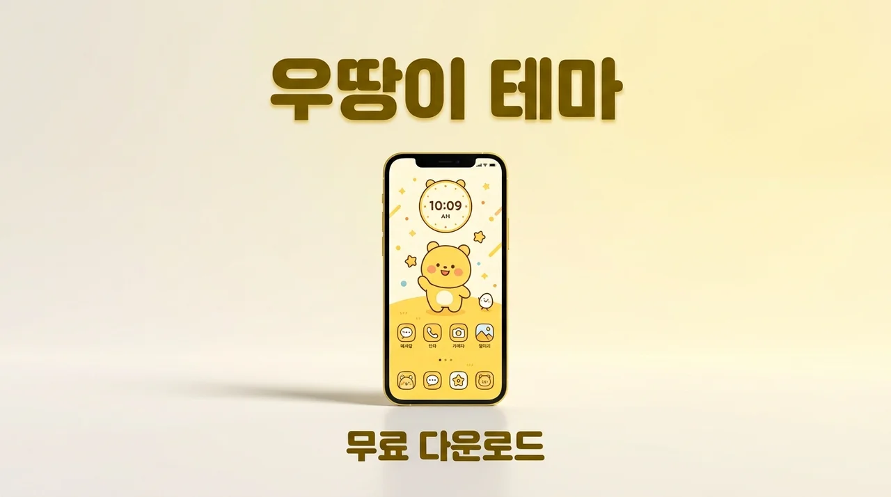 우땅이 카톡테마 무료 다운로드 및 아이폰 안드로이드 적용 가이드