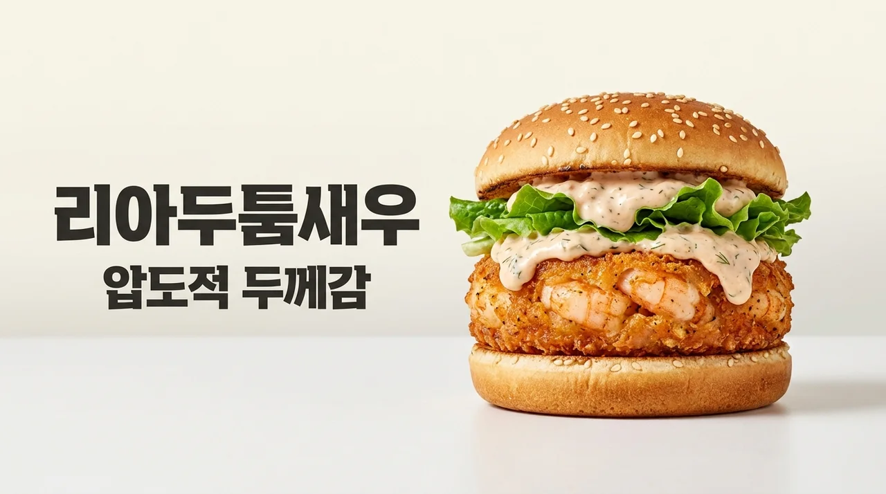 리아두툼새우 롯데리아 신메뉴 가격 칼로리 맛 후기 총정리