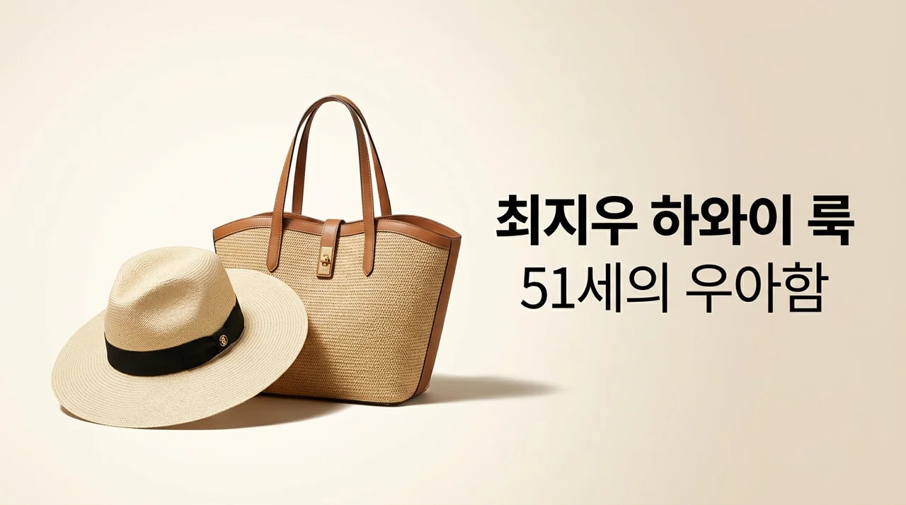 51세 최지우 하와이 미우미우 휴가룩, 나이 잊은 코디 비결