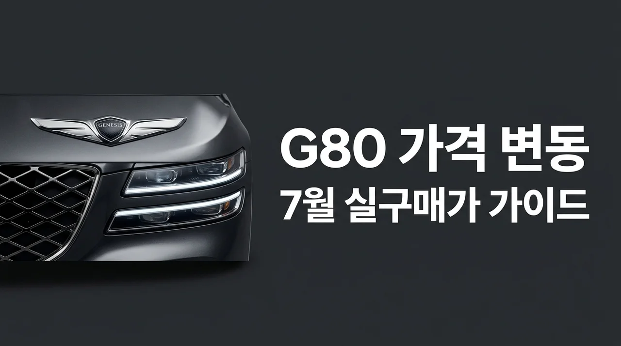 제네시스 G80 7월 실구매가 변동 이유: 가격 인상 전 꼭 확인하세요