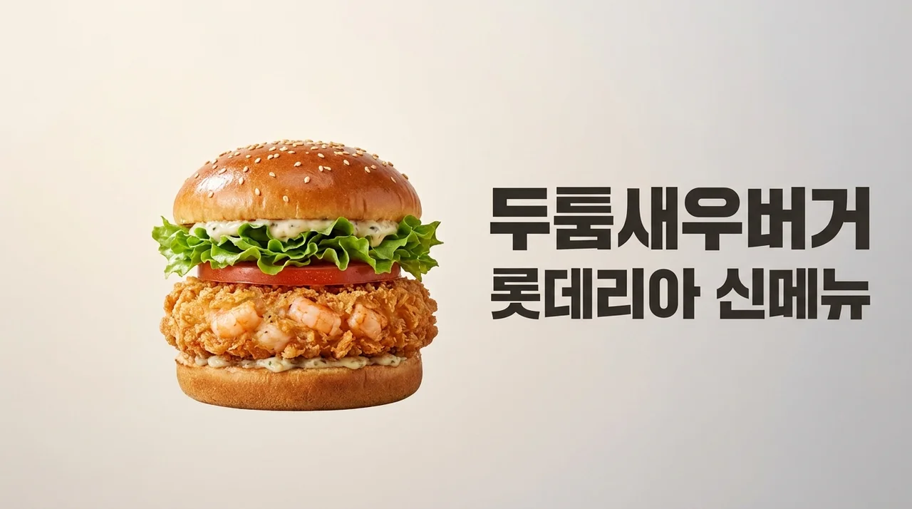 롯데리아 두툼새우버거 가격 칼로리 맛 후기: 악뮤 추천 신메뉴 완벽 분석