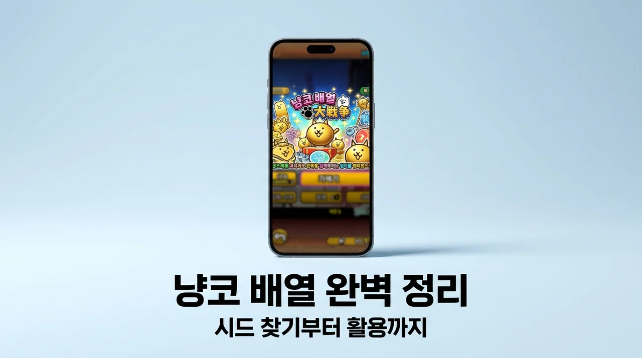 냥코 배열 사이트 보는법: 시드 찾기 및 무과금 공략 가이드