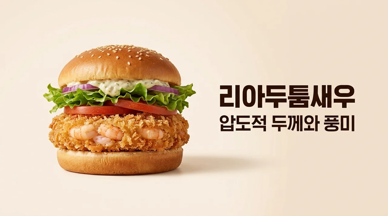 리아두툼새우 롯데리아 신메뉴 가격 칼로리 맛 비교 솔직 후기