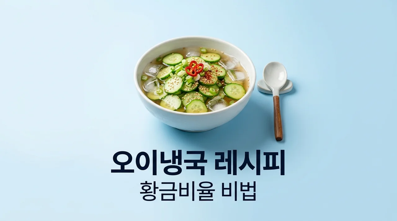 오이냉국 레시피 황금비율 6411로 실패 없는 시원함 만들기