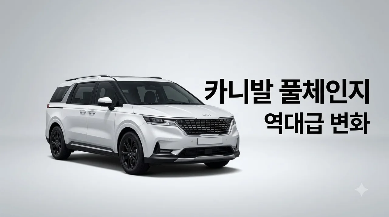 카니발 풀체인지 KA5 출시일 및 사륜구동 하이브리드 핵심 정리