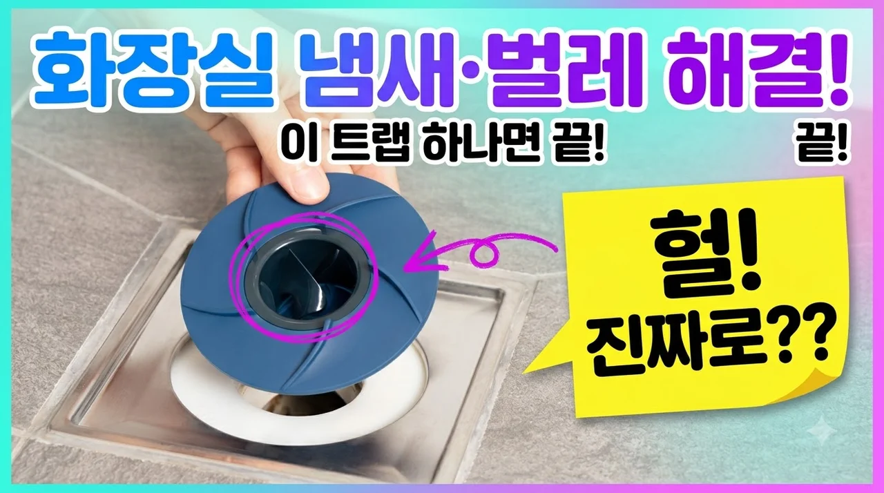 화장실 하수구 냄새 차단 트랩 설치로 벌레까지 해결한 후기