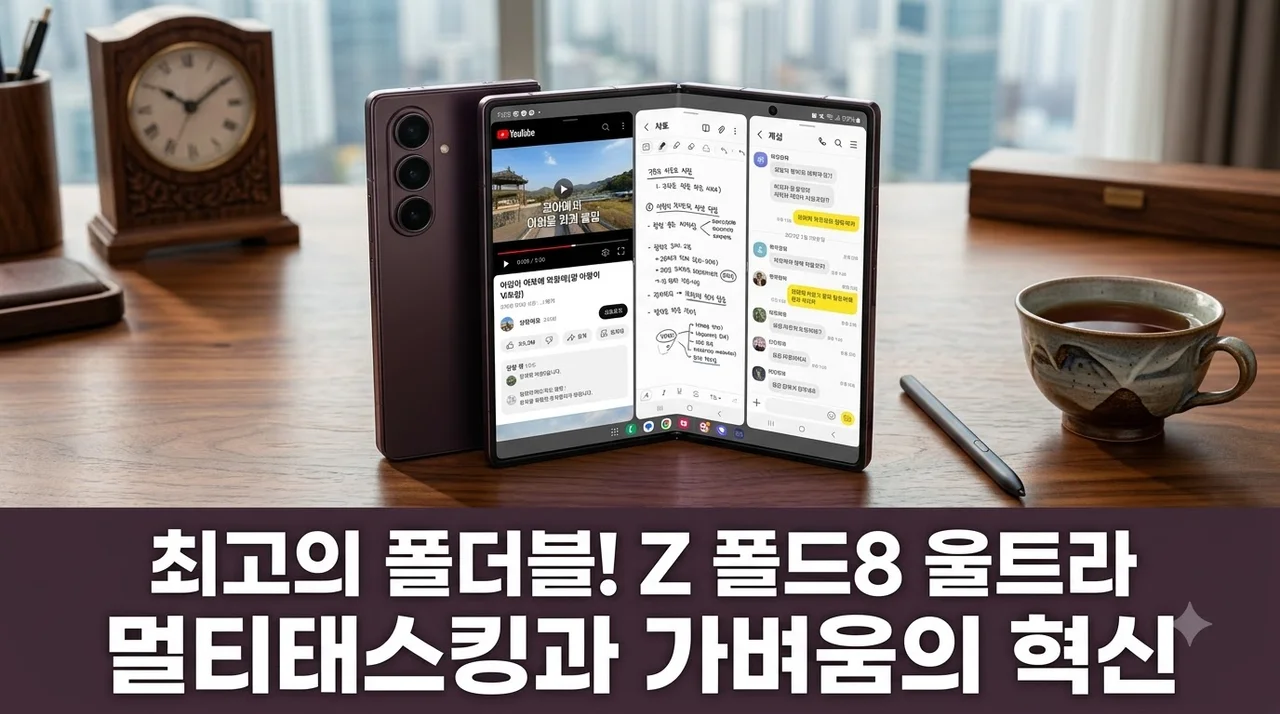 갤럭시 Z 폴드8 울트라 1TB 자급제 멀티태스킹 성능과 가벼워진 무게 실사용 후기