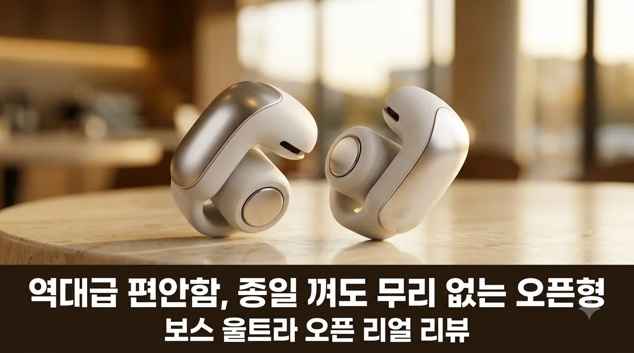 보스 울트라 오픈 이어버드 화이트 스모크 장시간 착용해도 귀가 편한 오픈형 이어폰 후기