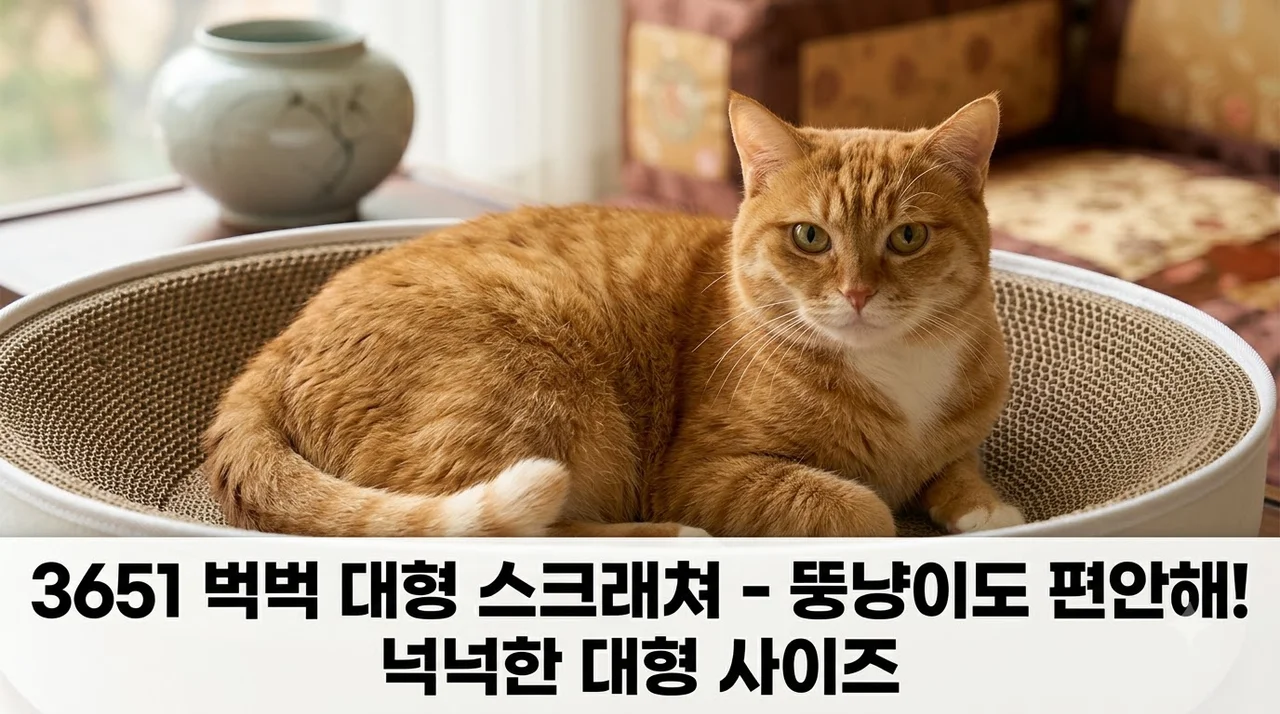 3651 벅벅 고양이 스크래쳐 대형 사이즈로 뚱냥이도 편안한 쉼터 완성