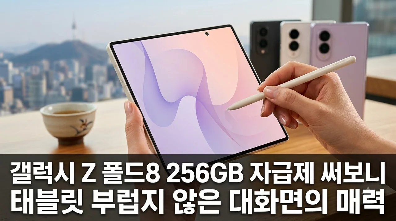 갤럭시 Z 폴드8 256GB 자급제 써보니 태블릿 부럽지 않은 대화면의 매력
