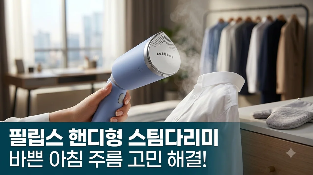 필립스 핸디형 스팀다리미 휴대용으로 바쁜 아침 셔츠 주름 고민 해결하기