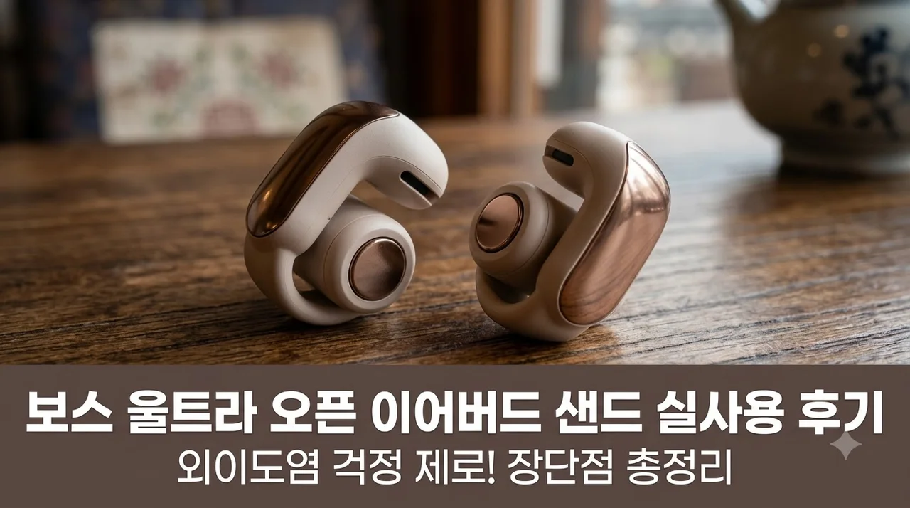 보스 울트라 오픈 이어버드 샌드 실사용 후기 외이도염 걱정 없는 오픈형 이어폰 장단점 정리