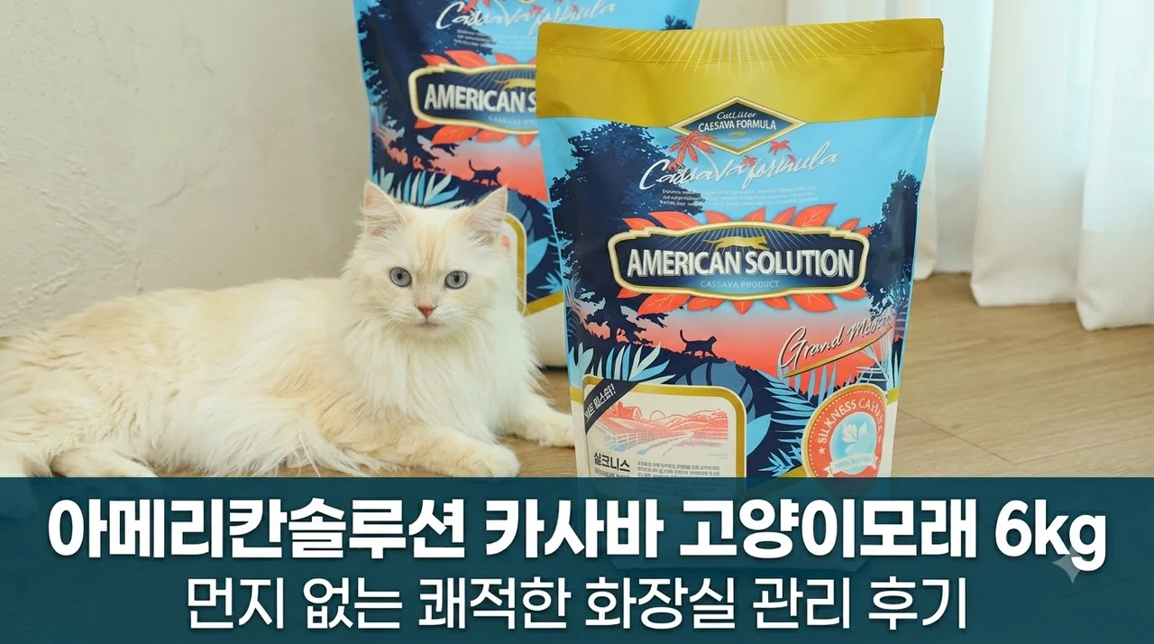 아메리칸솔루션 카사바 고양이모래 6kg 먼지 없는 쾌적한 화장실 관리 후기