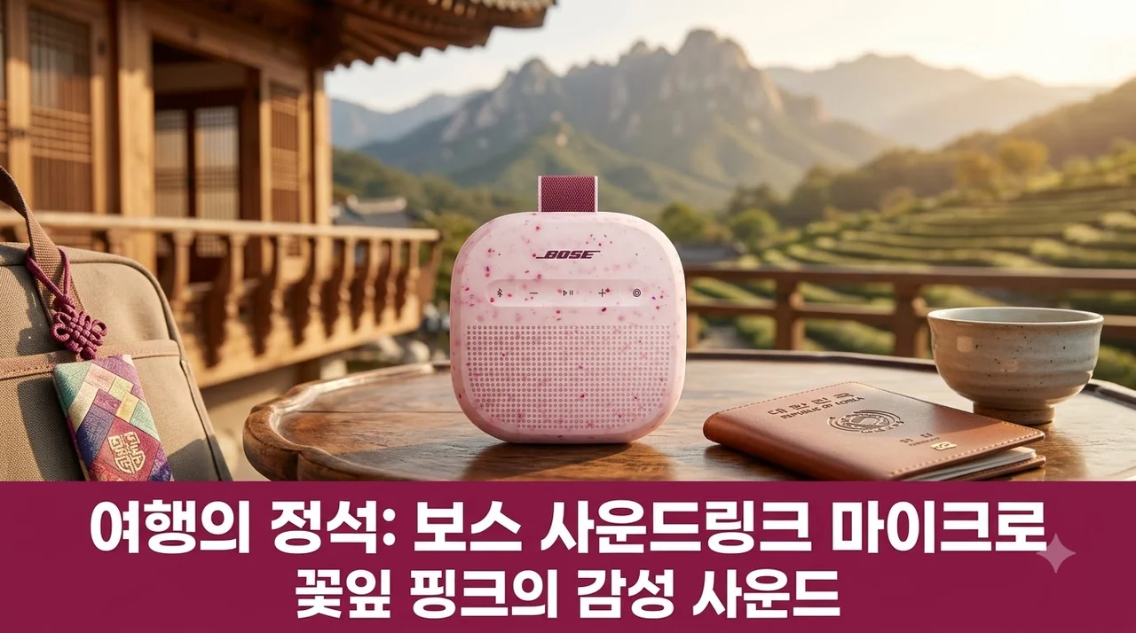 보스 사운드링크 마이크로 2세대 페탈 핑크 여행용 블루투스 스피커로 딱이네요