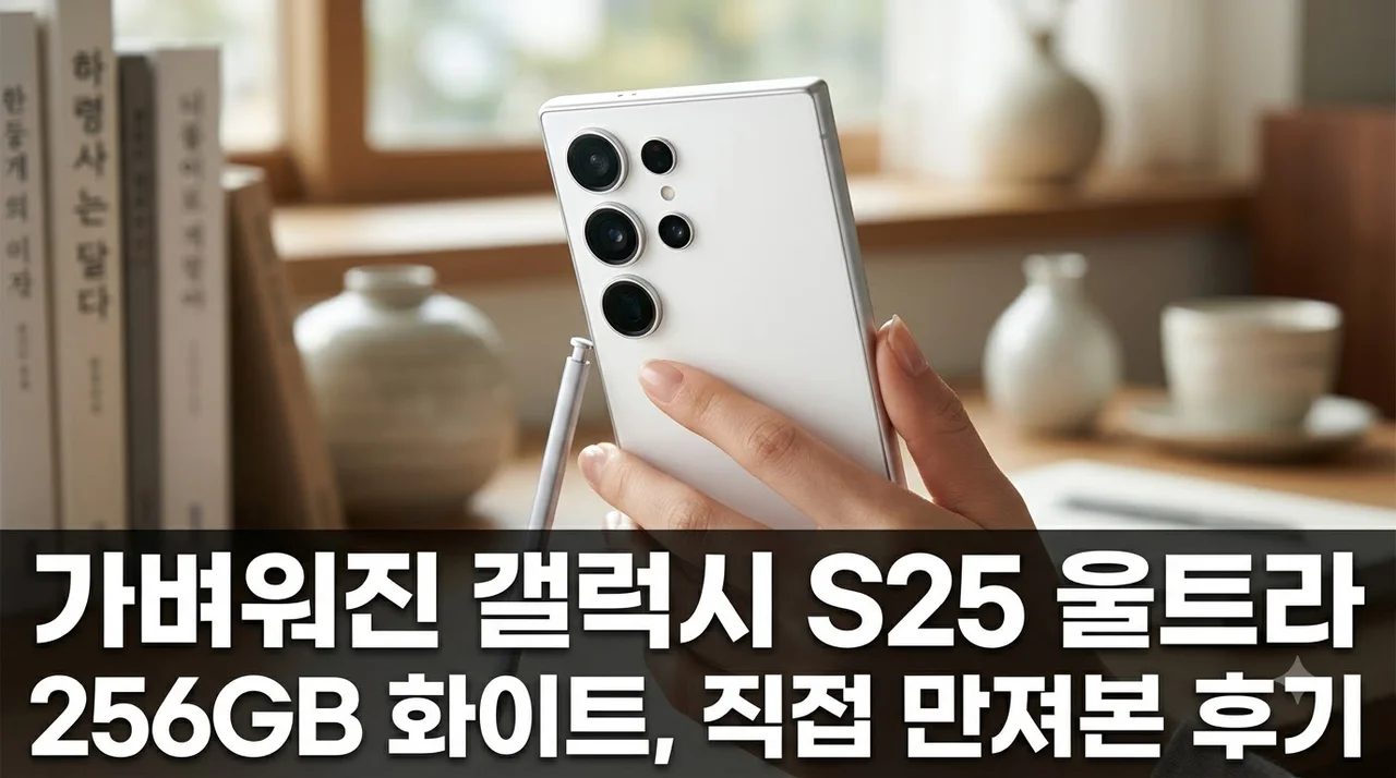 갤럭시 S25 울트라 256GB 자급제 화이트 사용해 보니 가벼워진 무게가 매력적이네요