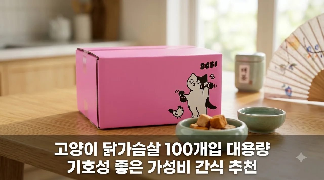 고양이 닭가슴살 간식 대용량 100개 기호성 좋은 가성비 간식 추천
