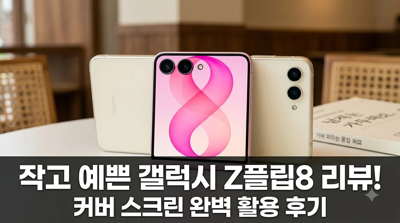 갤럭시 Z플립8 256GB 자급제 작고 예쁜 디자인과 커버 스크린 활용 후기