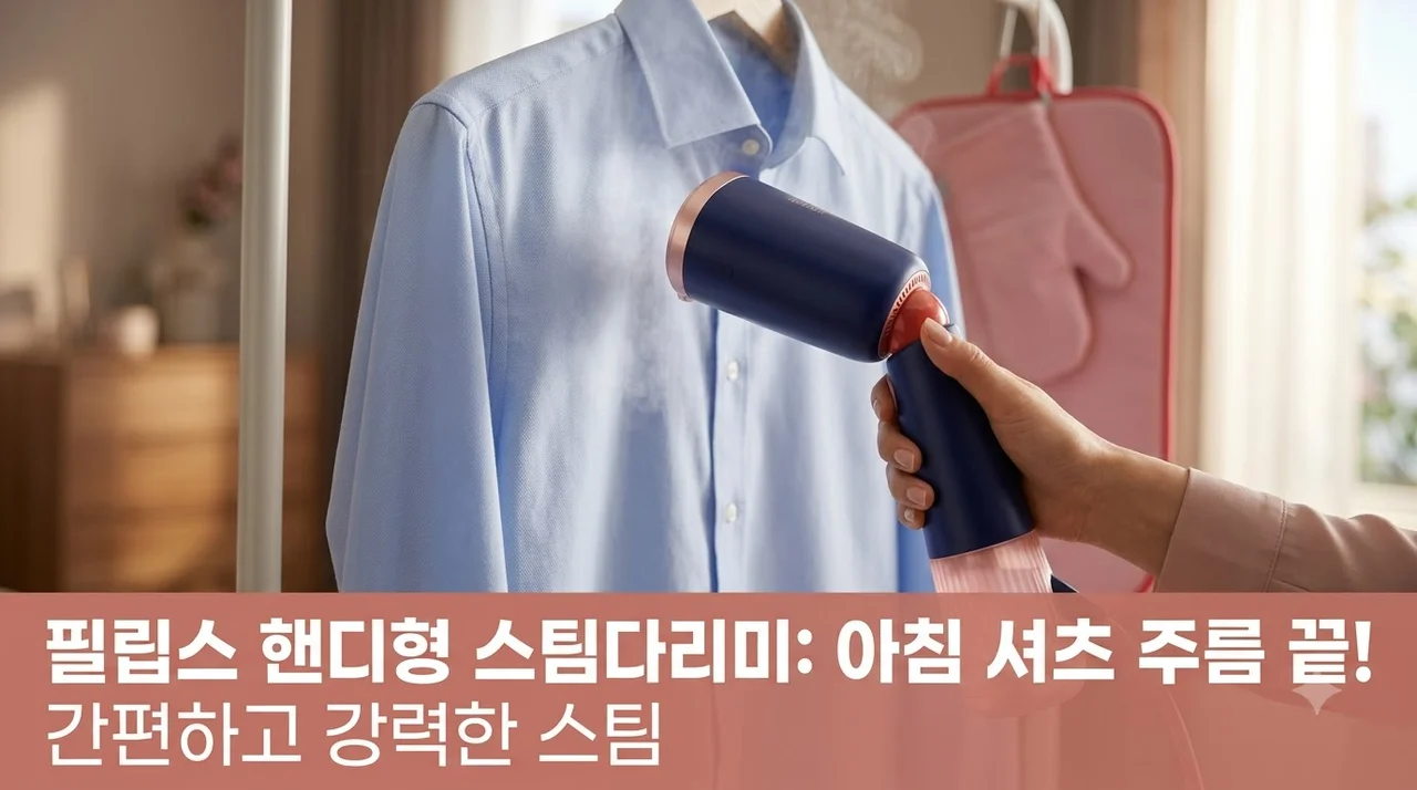 필립스 핸디형 스팀다리미 휴대용으로 바쁜 아침 셔츠 다림질 해결하기