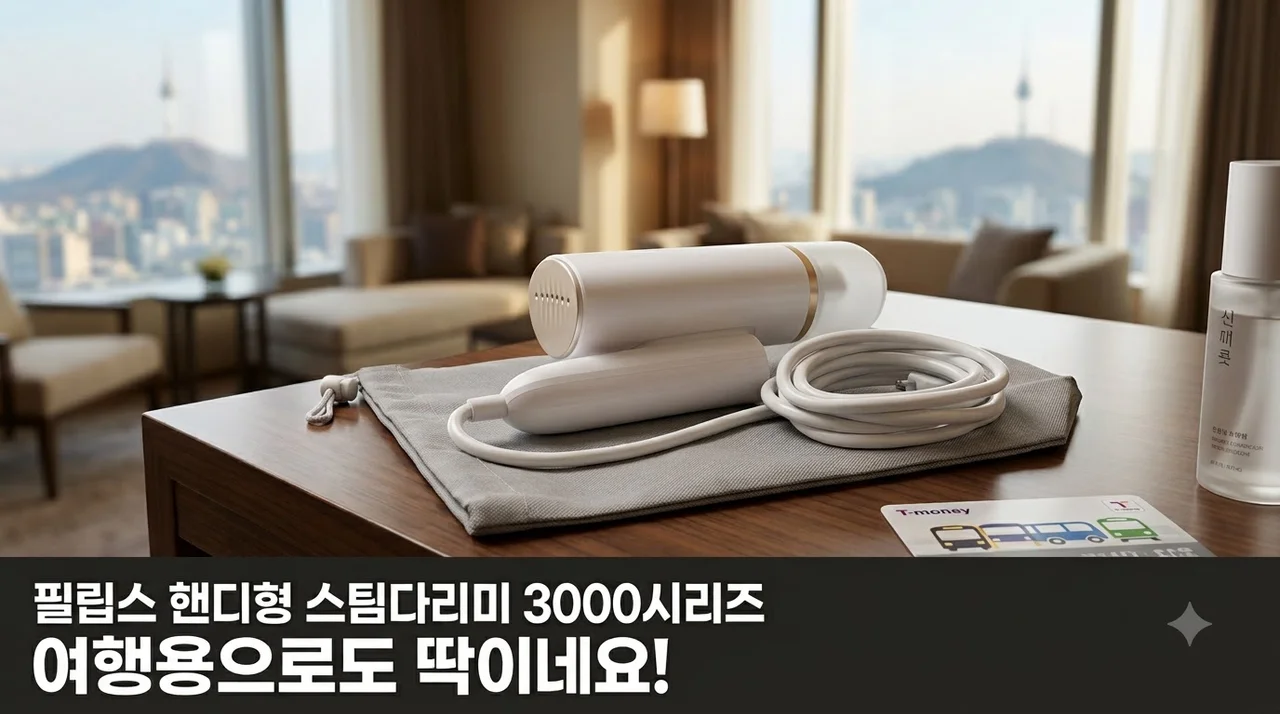 필립스 핸디형 스팀다리미 3000시리즈 여행용으로도 딱이네요
