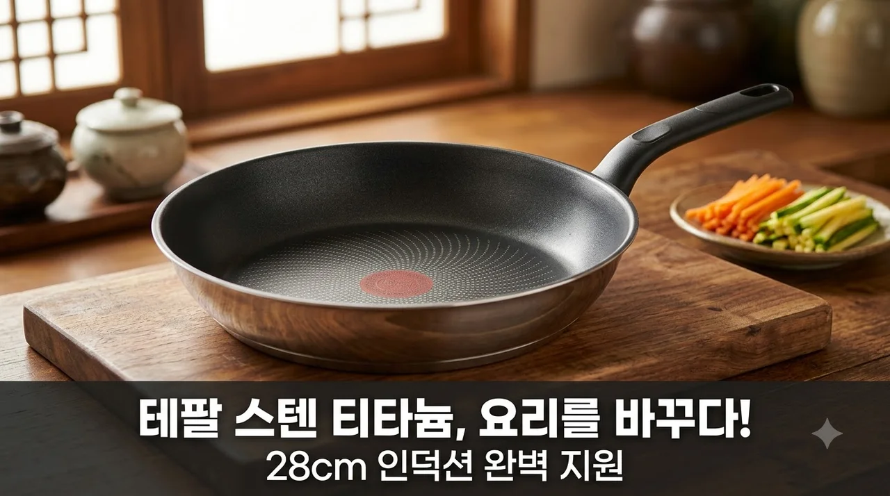 테팔 인덕션 프라이팬 28cm 스텐 티타늄 코팅으로 요리가 쉬워지는 이유