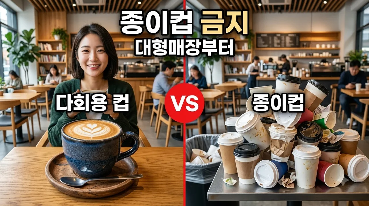 카페 종이컵 사용 금지 다시 추진, 대형 매장부터 단계적 적용 총정리
