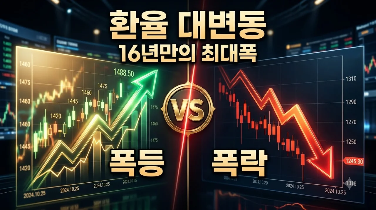 환율 변동성 16년 만에 최대, 1600원 위협하다 1300원대 급락한 진짜 이유