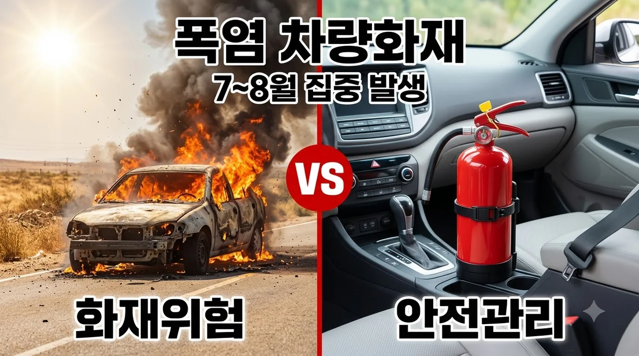 차량 화재 예방, 폭염 속 7~8월 집중 발생! 생명을 지키는 여름철 자동차 관리법