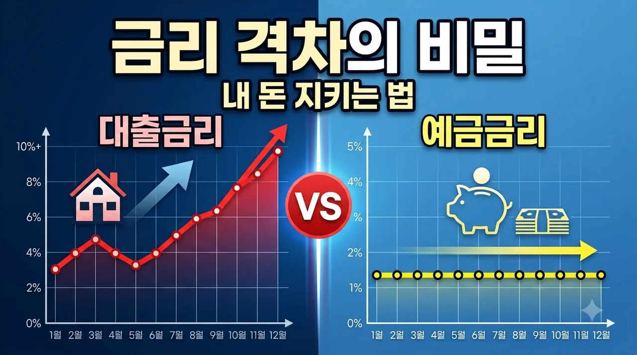 대출금리 예금금리 차이 왜 생길까? 기준금리 인상기 내 돈 지키는 법