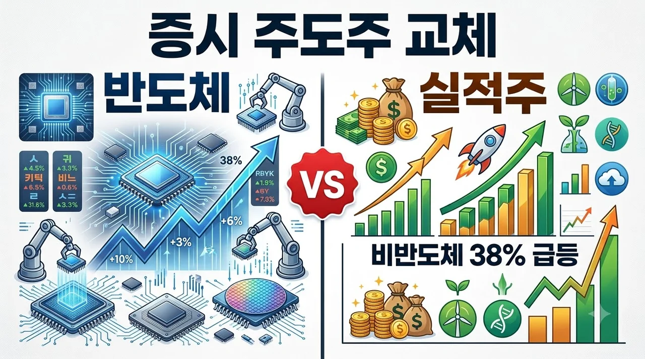 [리얼후기/비교] 비반도체 실적주 38% 폭등, 하락장 이기는 종목 선정 전략