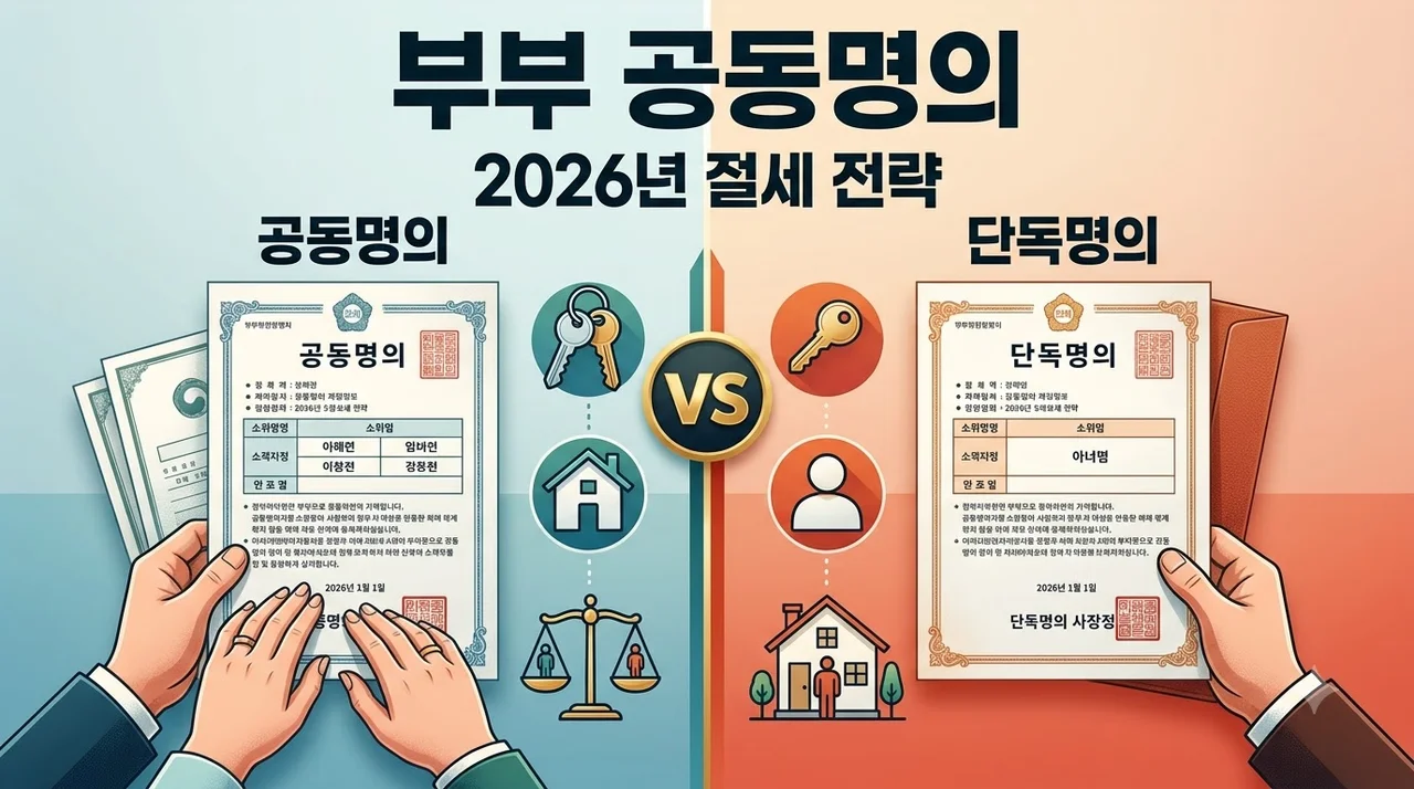 부부 공동명의 종부세 절세 혜택? 2026년 개편안 실거주 여부가 핵심