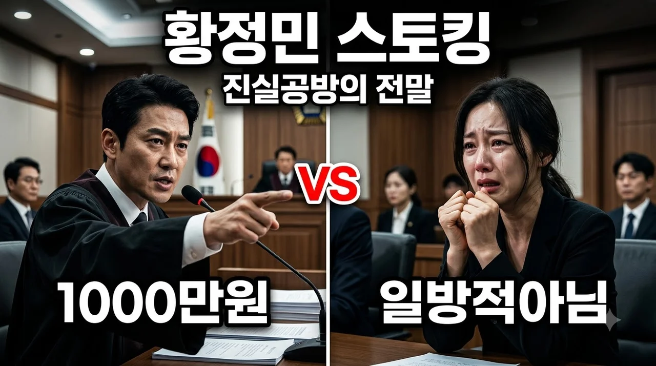 황정민 스토킹 혐의 40대 여성 "일방적 아냐" 법정 호소 및 검찰 구형 분석