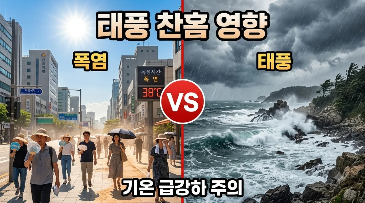 [태풍 찬홈 한국 영향] "17도 급락" 일본 관통 후 동해안 비바람 대비책