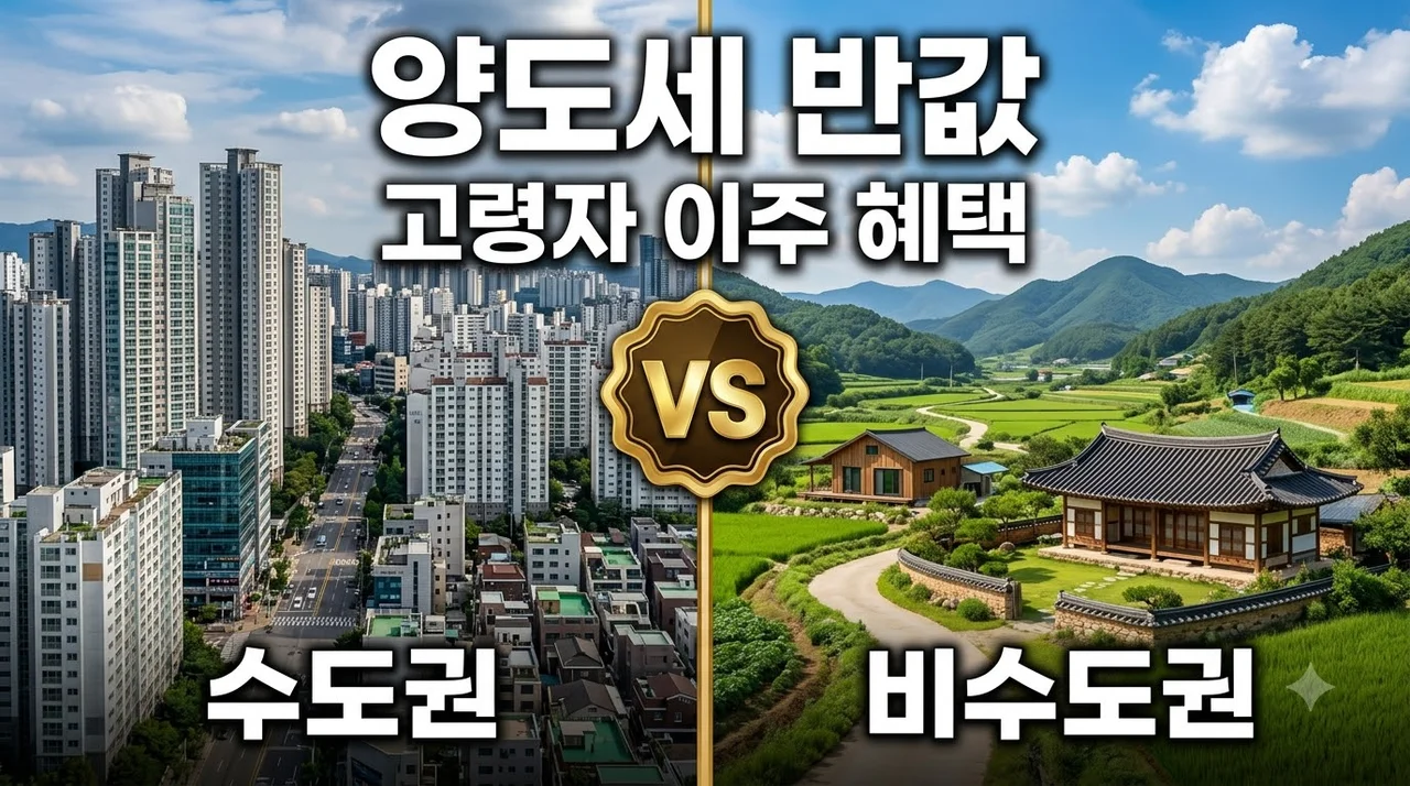 양도세 감면 혜택! 수도권 고령 1주택자 지방 이주 시 반값 혜택 실효성은?