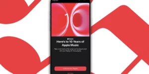 Apple Music K-pop streaming success shown on mobile interface celebrating 10 years of top songs playlist