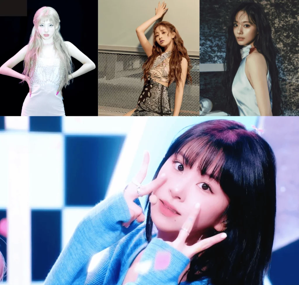 TWICE Chaeyoung September 2025 solo debut concept collage showcasing multiple hairstyles and artistic concepts